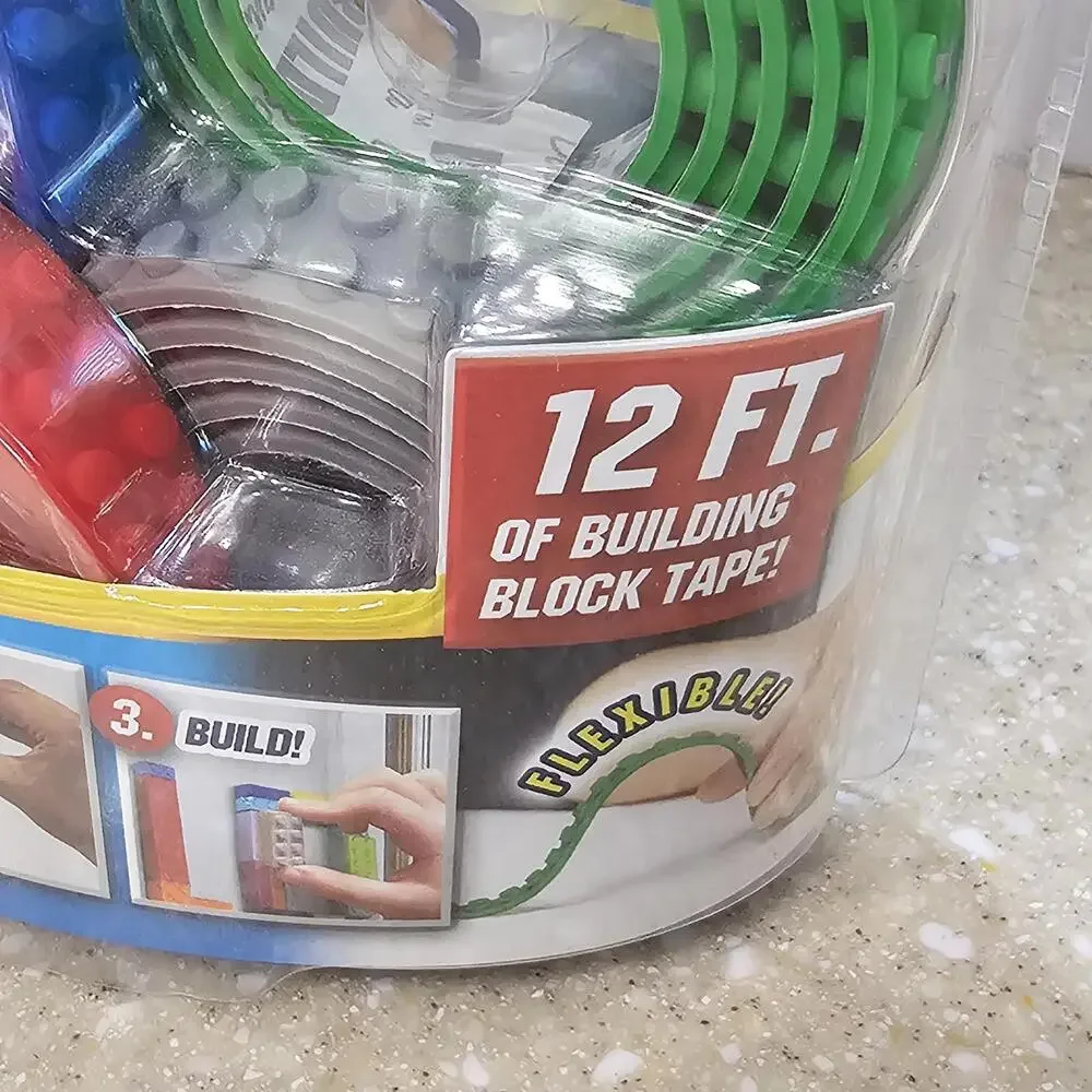 Building Bonanza Peel & Stick Tape Works With All Blocks 12 Feet New